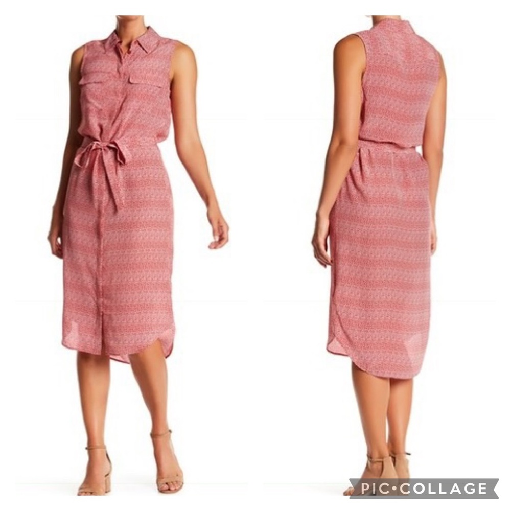 Equipment Tegan Daisy Sleeveless Print Silk Dress Size Small
